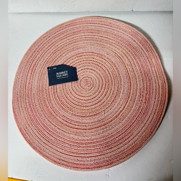 NEW - 4pc Pink Round Kitchen Table Mats - Picture 1 of 6
